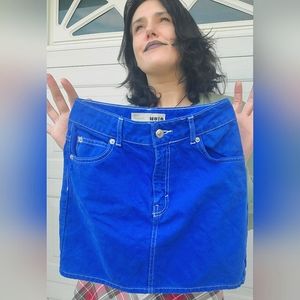 Royal Blue Jean Skirt Denim y2k